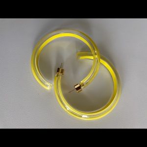 Alison Lou Lucite medium classic jelly hoops earrings.